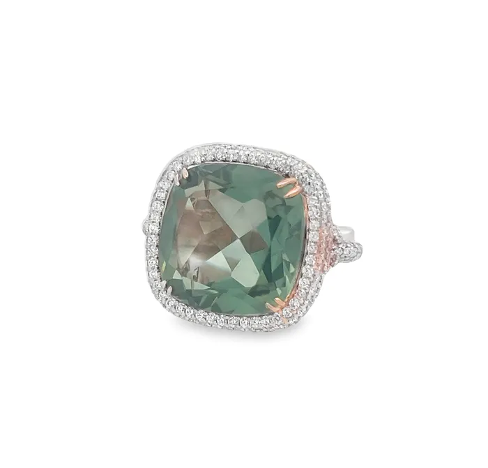 Rings YaninaCo Jewelry Green Amethyst Gemstone Ring