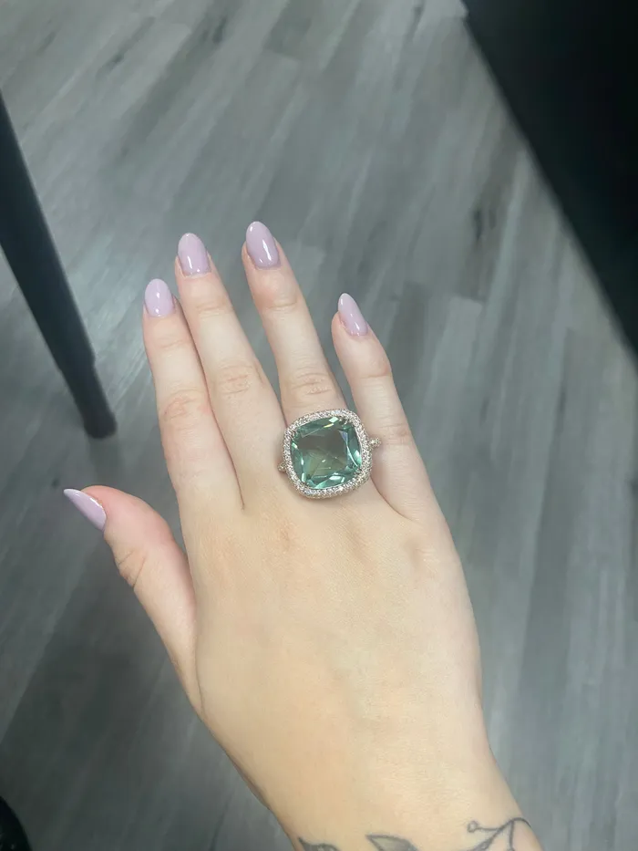 Rings YaninaCo Jewelry Green Amethyst Gemstone Ring