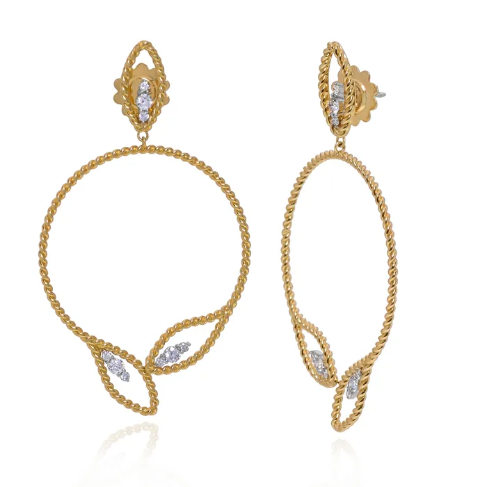 Roberto Coin Earrings Roberto Coin Byzantine Barocco Gold Diamond Drop Earrings Roberto Coin Earrings Roberto Coin Byzantine Barocco Gold Diamond Drop Earrings
