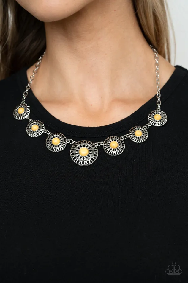 Sahara Solar Power Yellow Necklace Jewelry by Bretta Paparazzi Accessories Necklaces Sahara Solar Power Yellow Necklace Jewelry by Bretta Paparazzi Accessories Necklaces