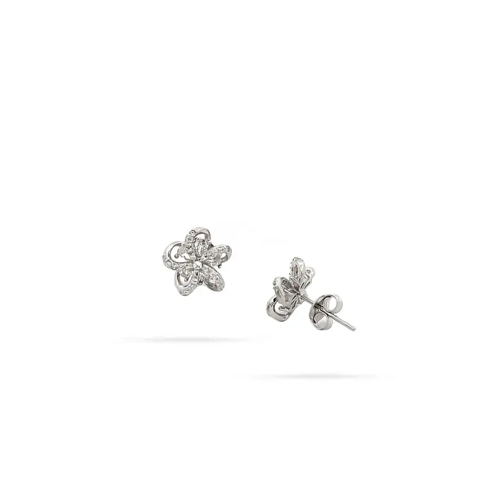 Senso Silver Earrings Womens silver earrings Senso Silver with floral design and zirconia