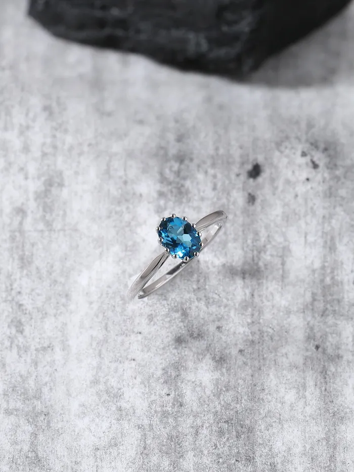 105 Cts London Blue Topaz Solid 925 Sterling Silver Ring Jewelry YoTreasure Rings 105 Cts London Blue Topaz Solid 925 Sterling Silver Ring Jewelry YoTreasure Rings