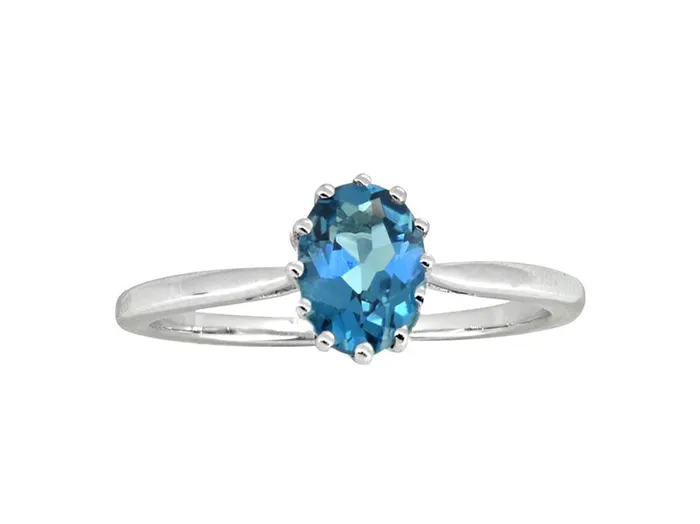 105 Cts London Blue Topaz Solid 925 Sterling Silver Ring Jewelry YoTreasure Rings