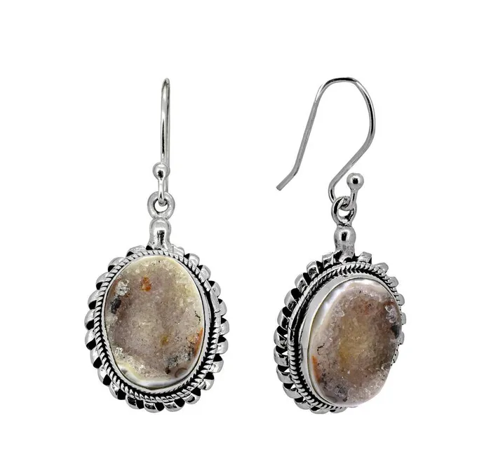 1 34 Desert Druzy Sterling Silver Gemstone Earrings YoTreasure Earrings