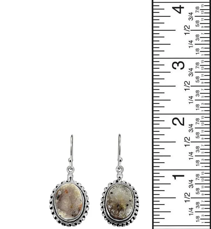 1 34 Desert Druzy Sterling Silver Gemstone Earrings YoTreasure Earrings