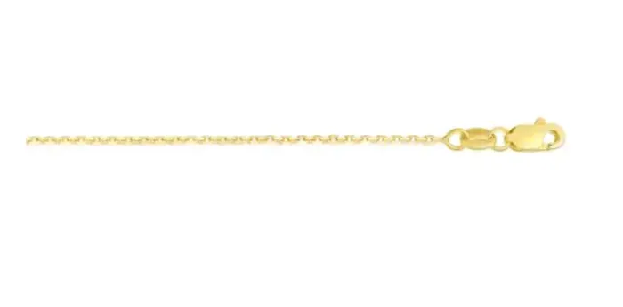 14k Yellow Gold 87mm Diamond Cut Cable Chain Royal Chain Necklaces