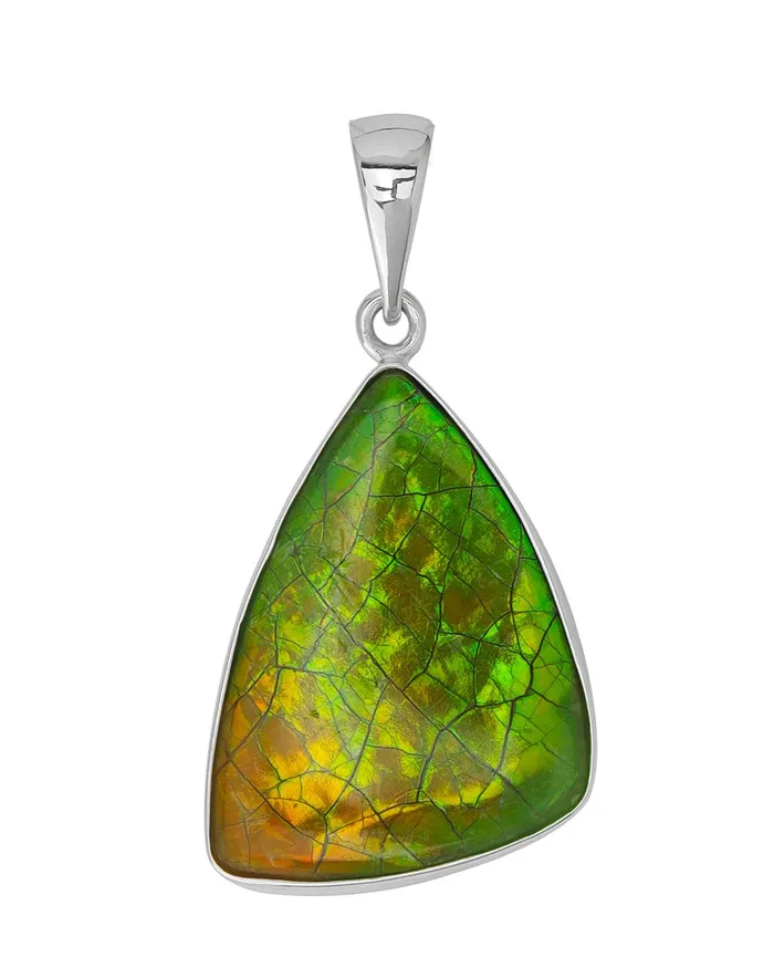 480 Ct Ammolite 925 Sterling Silver Necklace Pendant Jewelry YoTreasure Necklaces