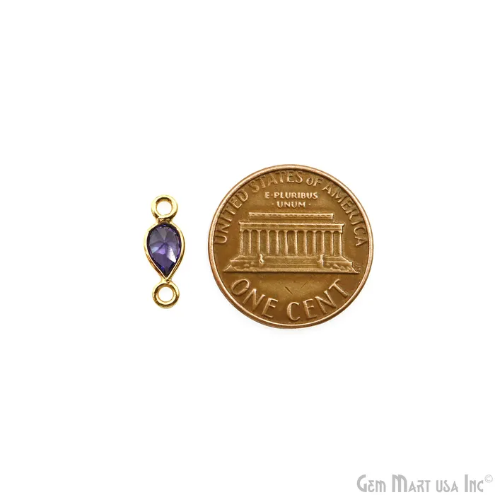 5pc Lot Zircon Pears 6x4mm Double Bail Gold Plated Gemstone Connector GemMartUSA PreStyled Sets 5pc Lot Zircon Pears 6x4mm Double Bail Gold Plated Gemstone Connector GemMartUSA PreStyled Sets