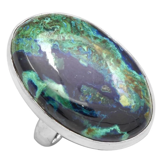 Azurite Malachite 925 Sterling Silver Rings Silver Jewelry YoTreasure Rings Azurite Malachite 925 Sterling Silver Rings Silver Jewelry YoTreasure Rings