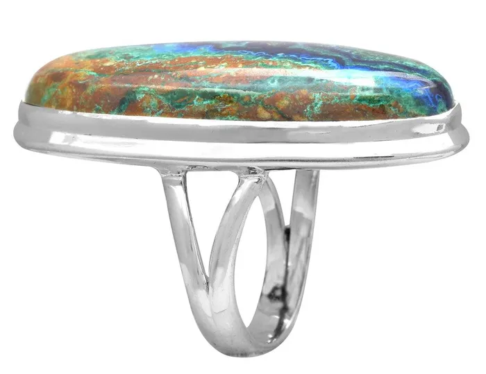 Azurite Malachite 925 Sterling Silver Rings Silver Jewelry YoTreasure Rings