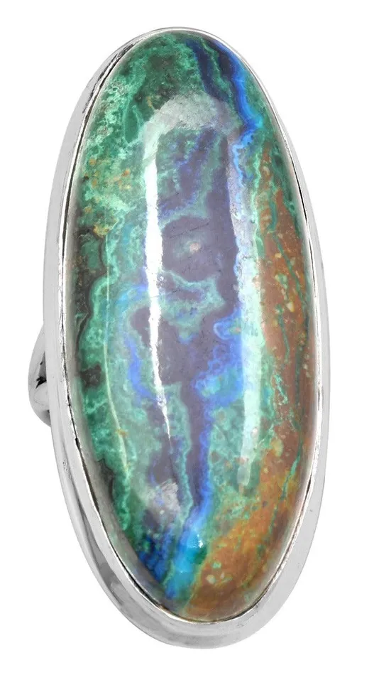 Azurite Malachite 925 Sterling Silver Rings Silver Jewelry YoTreasure Rings