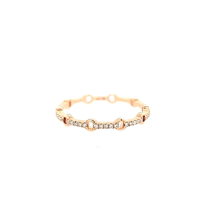 Bassali Rose Gold Diamond Stacker Ring I6463 Rings