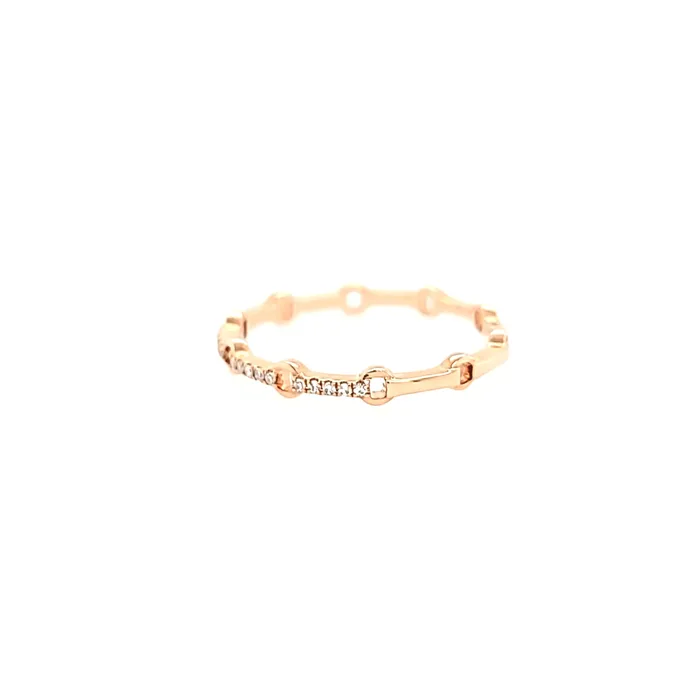 Bassali Rose Gold Diamond Stacker Ring I6463 Rings
