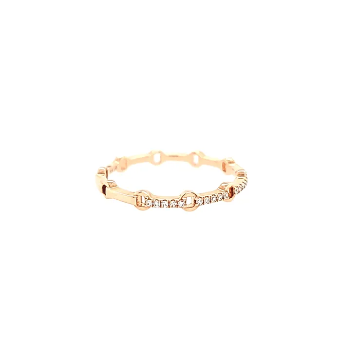 Bassali Rose Gold Diamond Stacker Ring I6463 Rings