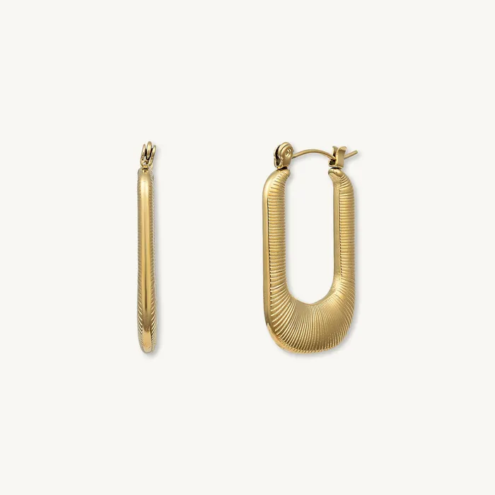 Camile Stone Cosette Statement Hoop Earrings Earrings