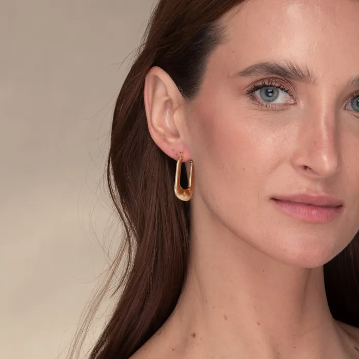 Camile Stone Cosette Statement Hoop Earrings Earrings