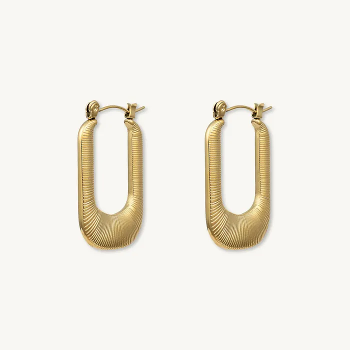 Camile Stone Cosette Statement Hoop Earrings Earrings