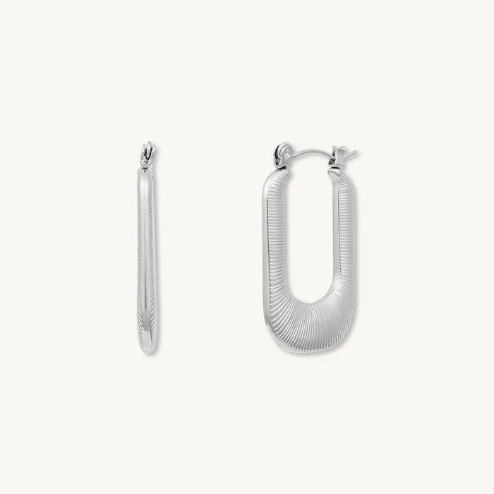 Camile Stone Cosette Statement Hoop Earrings Earrings