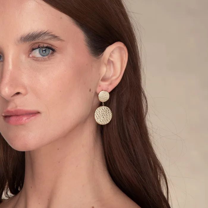 Camile Stone Earrings Daphne Weave Stud Earrings