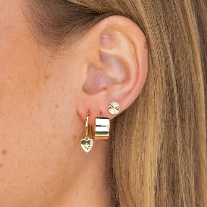 Camile Stone Earrings Thick Huggie Hoop Earrings Camile Stone Earrings Thick Huggie Hoop Earrings