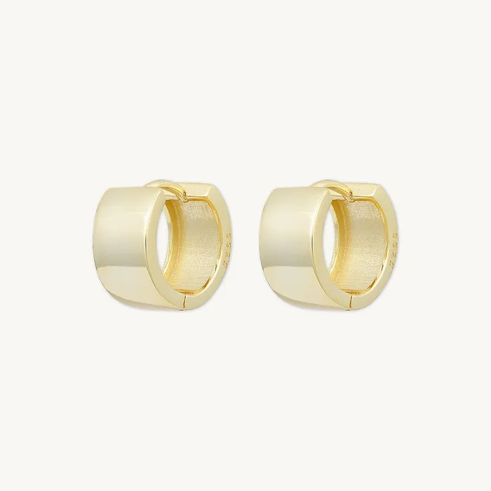 Camile Stone Earrings Thick Huggie Hoop Earrings Camile Stone Earrings Thick Huggie Hoop Earrings