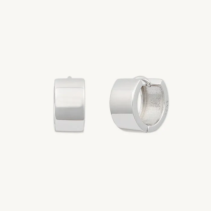 Camile Stone Earrings Thick Huggie Hoop Earrings Camile Stone Earrings Thick Huggie Hoop Earrings