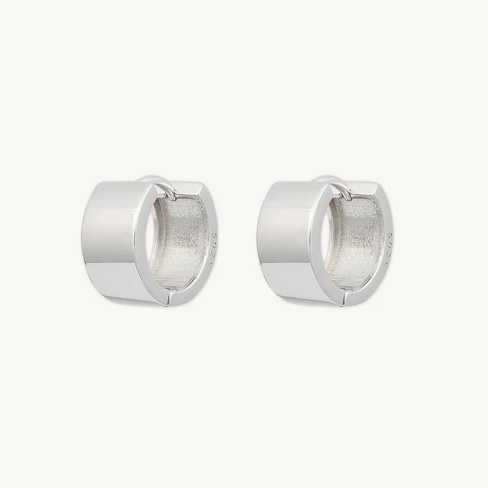 Camile Stone Earrings Thick Huggie Hoop Earrings Camile Stone Earrings Thick Huggie Hoop Earrings