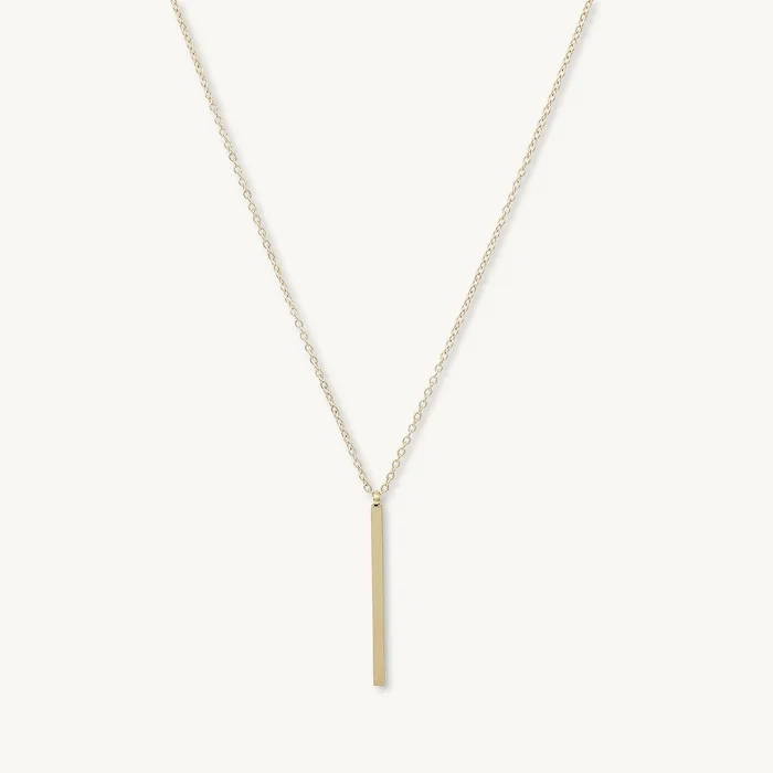 Camile Stone Necklaces Thin Bar Drop Necklace