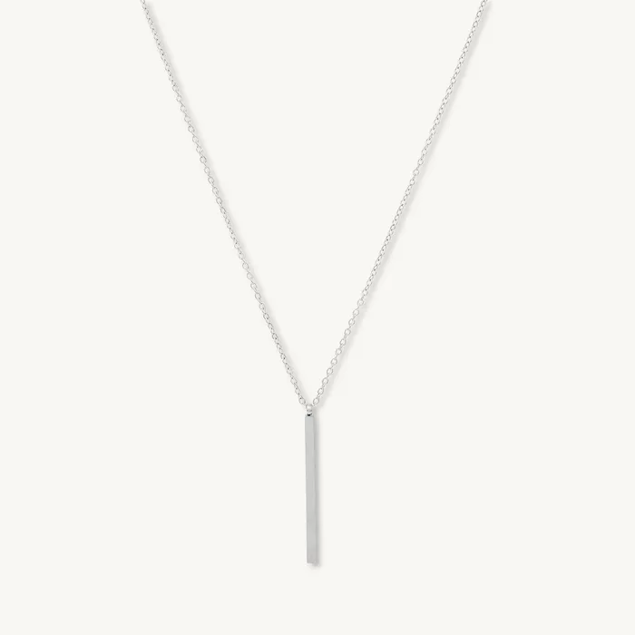 Camile Stone Necklaces Thin Bar Drop Necklace