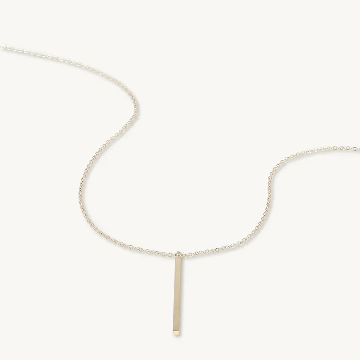 Camile Stone Necklaces Thin Bar Drop Necklace