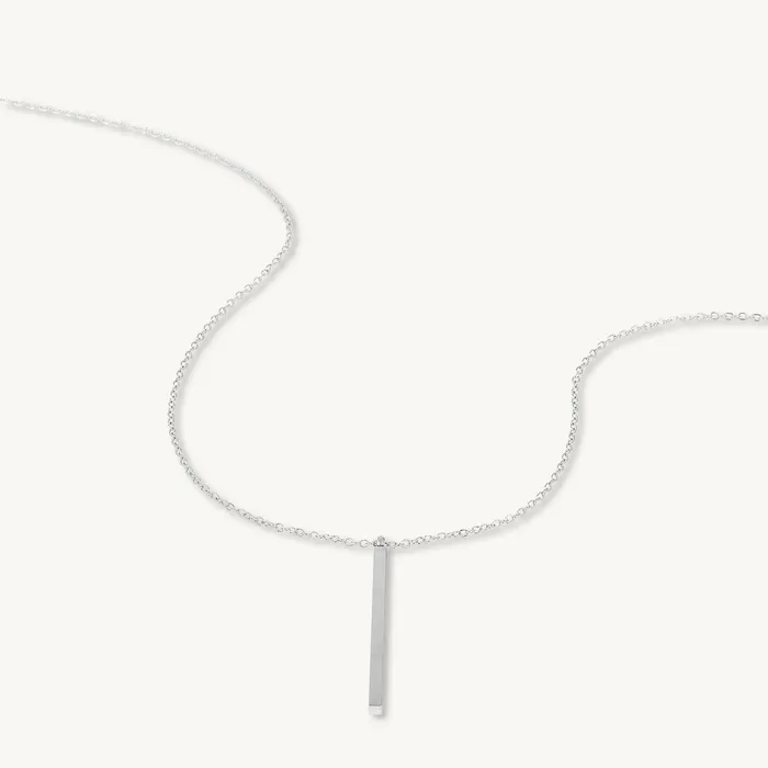 Camile Stone Necklaces Thin Bar Drop Necklace