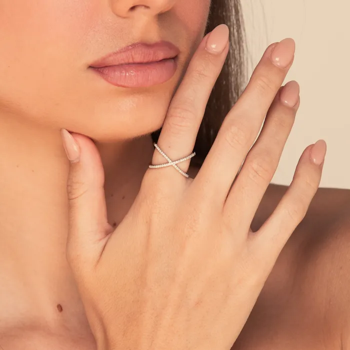 Camile Stone Rings The Criss Cross Sapphire Engagement Ring