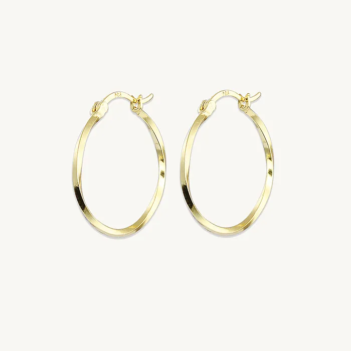 Camile Stone Swirl Hoop Earrings Earrings
