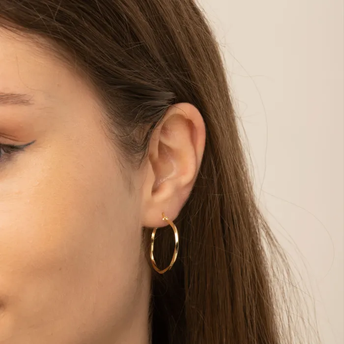 Camile Stone Swirl Hoop Earrings Earrings Camile Stone Swirl Hoop Earrings Earrings
