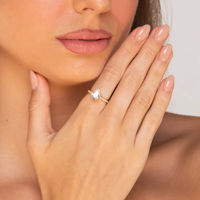 Camile Stone The Anna Pear Sapphire Engagement Ring Rings