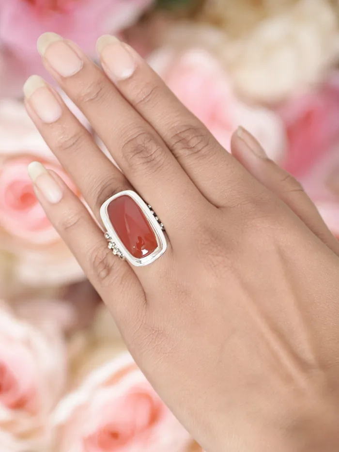 Carnelian Solid 925 Sterling Silver Ring Jewelry YoTreasure Rings