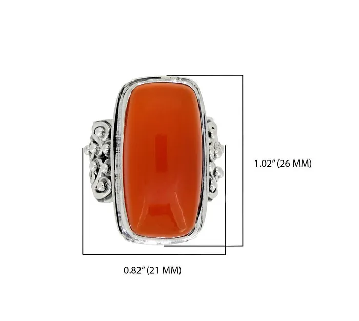 Carnelian Solid 925 Sterling Silver Ring Jewelry YoTreasure Rings