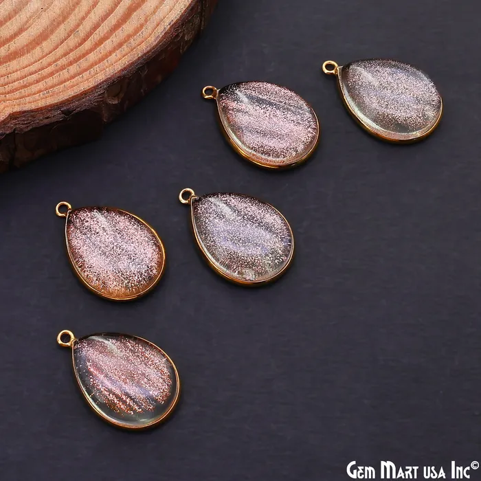 Copper Infused Cabochon 15x20mm Pears Gold Bezel Connector GemmartUSA PreStyled Sets Copper Infused Cabochon 15x20mm Pears Gold Bezel Connector GemmartUSA PreStyled Sets