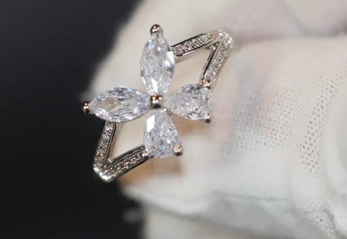 Diamond Butterfly Ring Butterfly Ring Womens Diamond Ring Womens Butterfly Ring Womens Flower Ring Baguette Ring Charm Ring Lab Diamonds London Rings