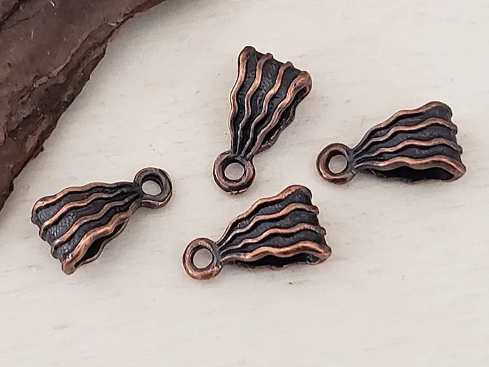 Didi Beads Online Shop Necklaces Fancy Antique Copper Wavy Design Bails Charms Drops 15x8mm 2pcs Didi Beads Online Shop Necklaces Fancy Antique Copper Wavy Design Bails Charms Drops 15x8mm 2pcs