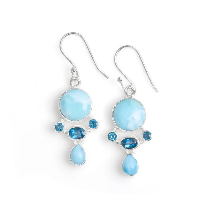 Earrings 177 Larimar London Blue Topaz Solid 925 Sterling Silver Dangle Earrings Jewelry YoTreasure Earrings 177 Larimar London Blue Topaz Solid 925 Sterling Silver Dangle Earrings Jewelry YoTreasure