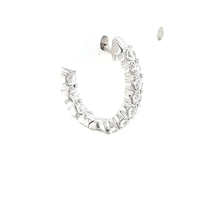 Earrings Armand Jacoby 14k White Gold Inside Out Diamond Oval Hoop Earrings I2338 Earrings Armand Jacoby 14k White Gold Inside Out Diamond Oval Hoop Earrings I2338