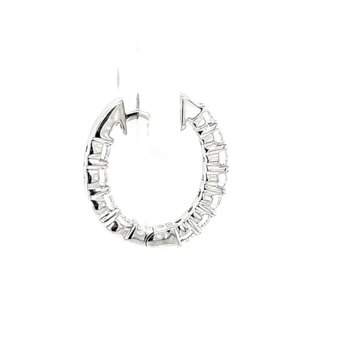 Earrings Armand Jacoby 14k White Gold Inside Out Diamond Oval Hoop Earrings I2338 Earrings Armand Jacoby 14k White Gold Inside Out Diamond Oval Hoop Earrings I2338