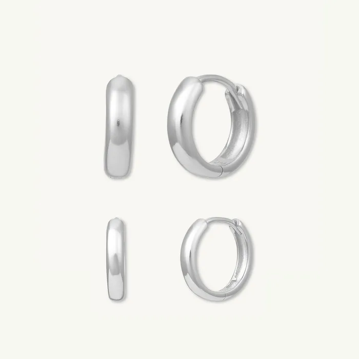 Earrings Camile Stone Double Hoop Bundle Earrings Camile Stone Double Hoop Bundle