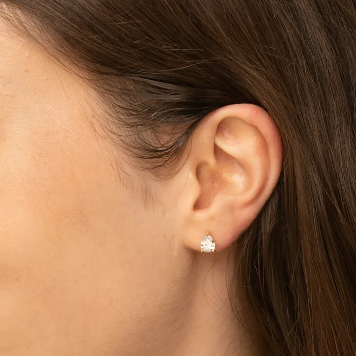 Earrings Camile Stone Pear Sapphire Stud Earrings