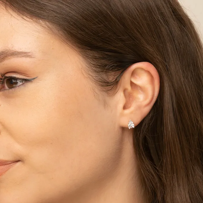Earrings Camile Stone Pear Sapphire Stud Earrings
