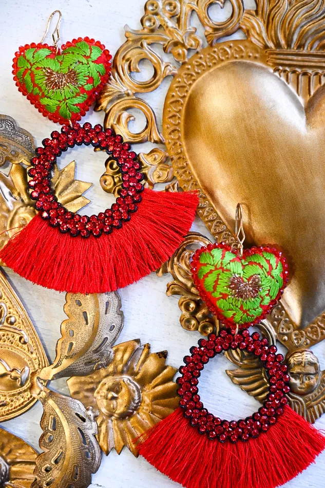 Earrings Cupids Heart Earrings Folklore Tradition