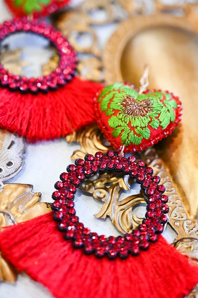 Earrings Cupids Heart Earrings Folklore Tradition