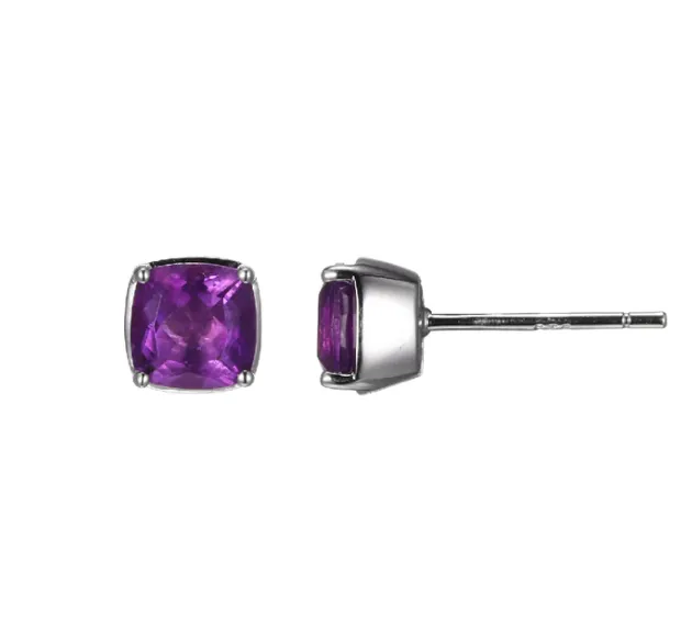 Earrings ELLE ELLE Silver Amethyst Stud Earrings SI3461