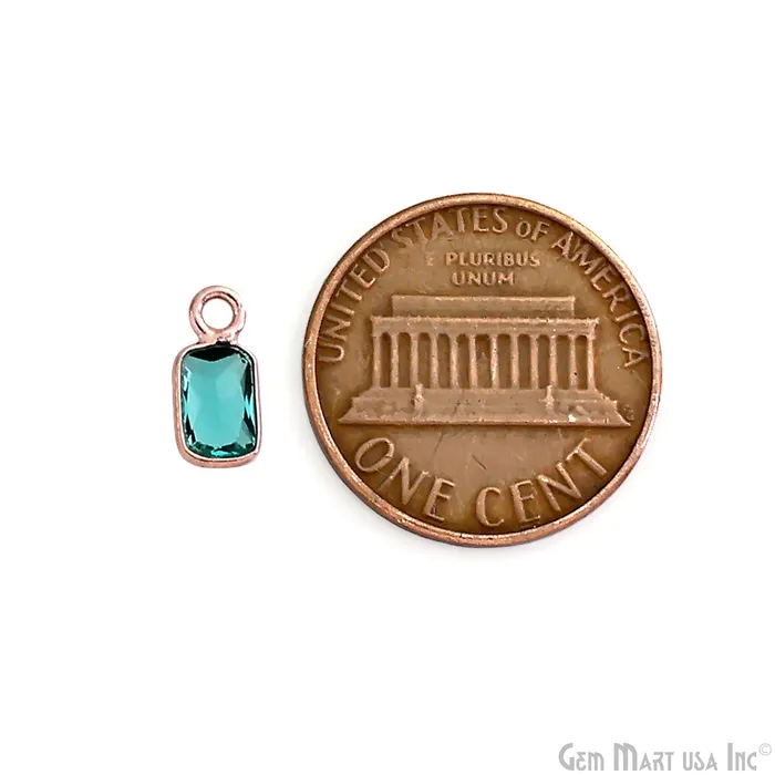 Earrings GemMartUSA 5pc Lot Apatite Octagon 6x4mm Rose Gold Plated Single Bail Brilliant Cut Gemstone Connector Earrings GemMartUSA 5pc Lot Apatite Octagon 6x4mm Rose Gold Plated Single Bail Brilliant Cut Gemstone Connector
